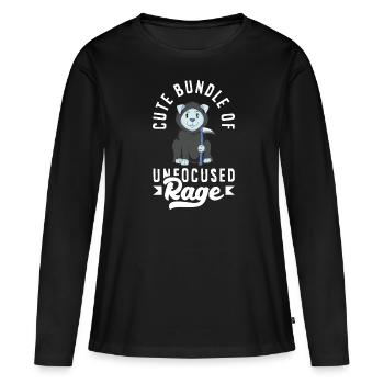 Joli paquet de rage non focalisée Kawaii Gothic - T-shirt manches longues Premium bio Femme - noir - Devant - Julia (174cm)