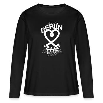 Tempelhofer Feld Skate - Frauen Premium Bio Langarmshirt - Schwarz - Vorne - Julia (174cm)