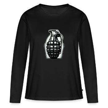 Explosive Charge: Hand Grenade - Women's Premium Organic Long Sleeve Shirt - black - Front - Julia (174cm)