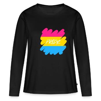 Pan Pride - Pride - Frauen Premium Bio Langarmshirt - Schwarz - Vorne - Julia (174cm)