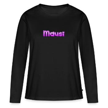 Text Mausi - Frauen Premium Bio Langarmshirt - Schwarz - Vorne - Julia (174cm)