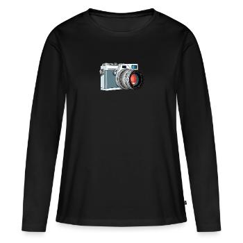 Fotograf Fotografieren Fotoshooting - Frauen Premium Bio Langarmshirt - Schwarz - Vorne - Julia (174cm)