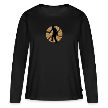 Frisbee Disc Golf - Women's Premium Organic Long Sleeve Shirt - black - Front - Julia (174cm)