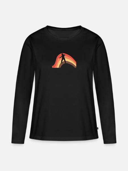 Pitcher Cricketmannschaft Pitcher - Frauen Premium Bio Langarmshirt - Schwarz