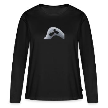 Stark Muskeln - Frauen Premium Bio Langarmshirt - Schwarz - Vorne - Julia (174cm)