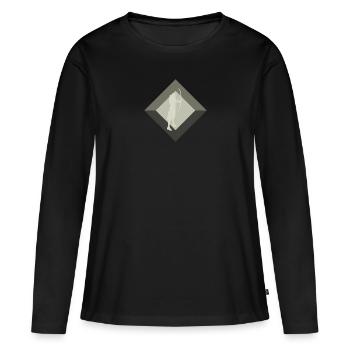 Bogen Bogenschießen Langbogen - Frauen Premium Bio Langarmshirt - Schwarz - Vorne - Julia (174cm)