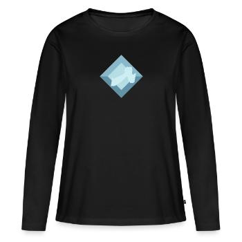 Bras de fer Bras de fer - T-shirt manches longues Premium bio Femme - noir - Devant - Julia (174cm)