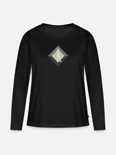 Axtwerfen Axtwerfen Doppelaxt - Frauen Premium Bio Langarmshirt - Schwarz