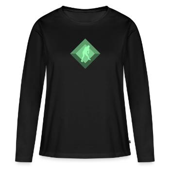 Disc Golf Joueurs de Disc Golf - T-shirt manches longues Premium bio Femme - noir - Devant - Julia (174cm)