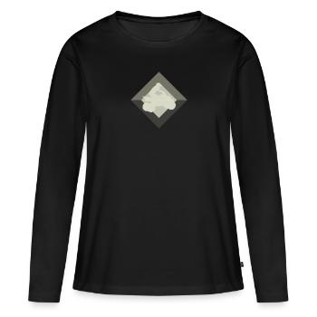 Cascade Quad Quad - T-shirt manches longues Premium bio Femme - noir - Devant - Julia (174cm)