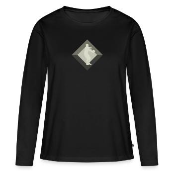 Équipe de sport de balle de ballon-chasseur - T-shirt manches longues Premium bio Femme - noir - Devant - Julia (174cm)