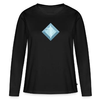 Disc Golf Sport Disc Golf Joueur - T-shirt manches longues Premium bio Femme - noir - Devant - Julia (174cm)