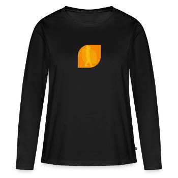 Axt Axtwerfen Sportart - Frauen Premium Bio Langarmshirt - Schwarz - Vorne - Julia (174cm)