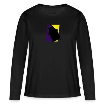 Cuisson de Muffins Baker - T-shirt manches longues Premium bio Femme - noir - Devant - Julia (174cm)