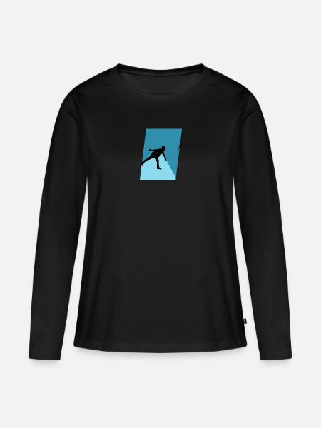 Axt Axtwerfen Axt - Frauen Premium Bio Langarmshirt - Schwarz