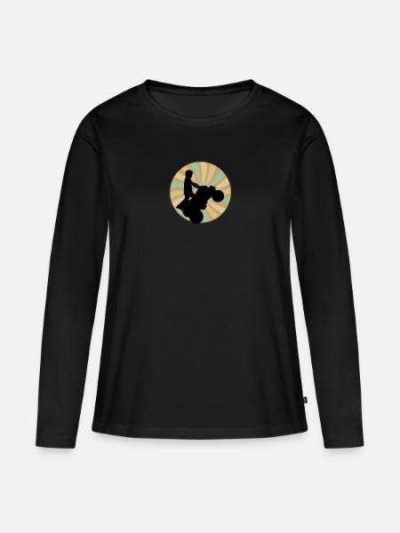 Quadfahrer ATV - Frauen Premium Bio Langarmshirt - Schwarz