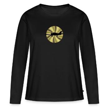 Pilot Aerospace - Frauen Premium Bio Langarmshirt - Schwarz - Vorne - Julia (174cm)