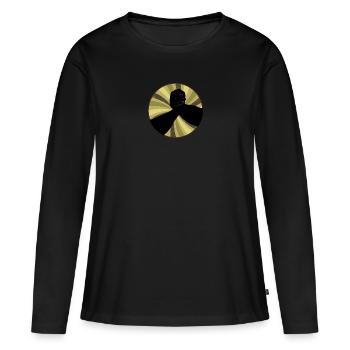 Bras de fer Bras de fer - T-shirt manches longues Premium bio Femme - noir - Devant - Julia (174cm)