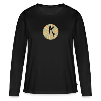 Ingénieur d’études Architecte - T-shirt manches longues Premium bio Femme - noir - Devant - Julia (174cm)