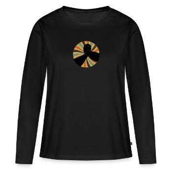 Strong man arm wrestling - Women's Premium Organic Long Sleeve Shirt - black - Front - Julia (174cm)