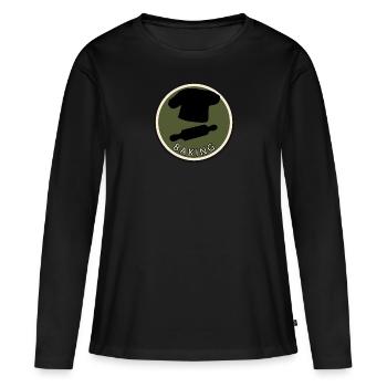 Baking Backen Cupcake - Women's Premium Organic Long Sleeve Shirt - black - Front - Julia (174cm)