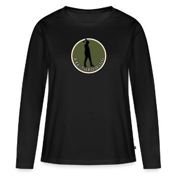 Axe Throwing Axe Double Axe - Women's Premium Organic Long Sleeve Shirt - black - Front - Julia (174cm)
