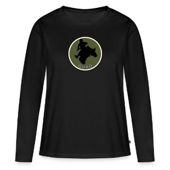 Cascadeur de VTT - T-shirt manches longues Premium bio Femme - noir - Devant - Julia (174cm)