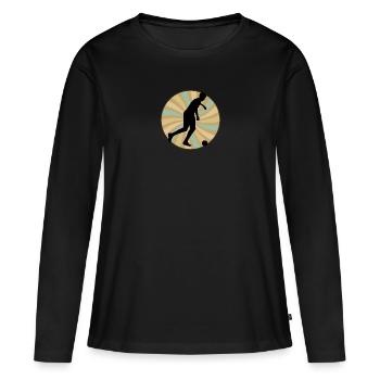 Futsal player ball sport - Women's Premium Organic Long Sleeve Shirt - black - Front - Julia (174cm)