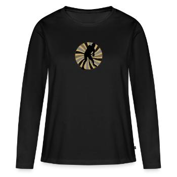 Disc Golf Sport - T-shirt manches longues Premium bio Femme - noir - Devant - Julia (174cm)