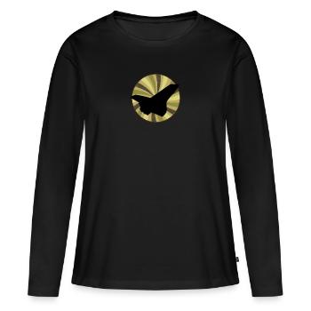 Flying Airplane - Women's Premium Organic Long Sleeve Shirt - black - Front - Julia (174cm)
