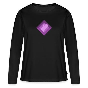 Backwaren Bäckerei Cupcake - Frauen Premium Bio Langarmshirt - Schwarz - Vorne - Julia (174cm)