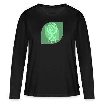 Physics Physics Celestial Bodies - Women's Premium Organic Long Sleeve Shirt - black - Front - Julia (174cm)