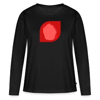 Cupcake Muffin Törtchen - Frauen Premium Bio Langarmshirt - Schwarz - Vorne - Julia (174cm)