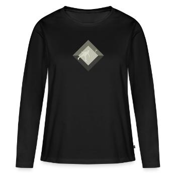 Axe Throwing Double Axe Axe - Women's Premium Organic Long Sleeve Shirt - black - Front - Julia (174cm)