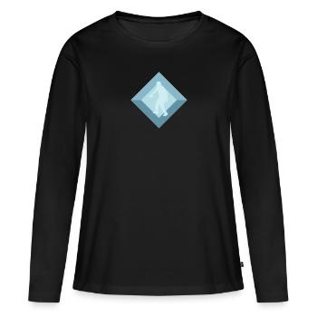 Disc Golf Sport Frisbee - T-shirt manches longues Premium bio Femme - noir - Devant - Julia (174cm)