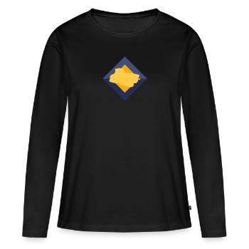Agriculture, Vache, Récolte - T-shirt manches longues Premium bio Femme - noir - Devant - Julia (174cm)