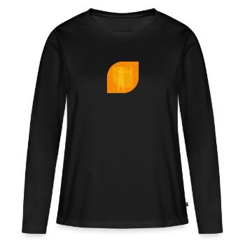 Arbalète Archer à l’arc - T-shirt manches longues Premium bio Femme - noir - Devant - Julia (174cm)