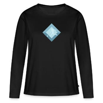 Équipe de futsal Équipe de futsal Équipe de futsal - T-shirt manches longues Premium bio Femme - noir - Devant - Julia (174cm)