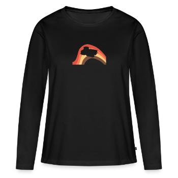 Ernte - Frauen Premium Bio Langarmshirt - Schwarz - Vorne - Julia (174cm)