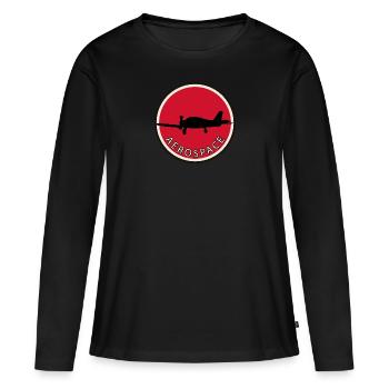Aviator Pilot Aviator - Women's Premium Organic Long Sleeve Shirt - black - Front - Julia (174cm)