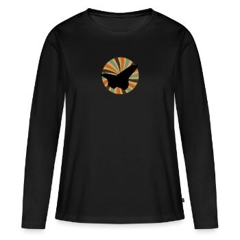 Aviator Pilot Flying - Women's Premium Organic Long Sleeve Shirt - black - Front - Julia (174cm)