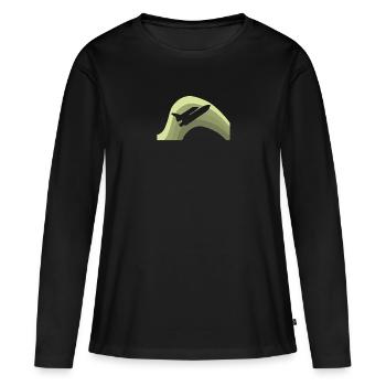 Aviation Aérospatiale Vol - T-shirt manches longues Premium bio Femme - noir - Devant - Julia (174cm)