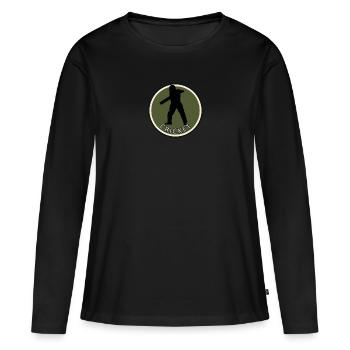 Pitcher Cricketmannschaft Cricketteam - Frauen Premium Bio Langarmshirt - Schwarz - Vorne - Julia (174cm)