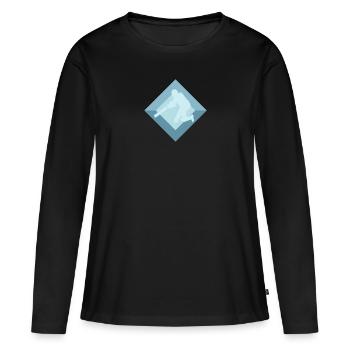 Cricket Cricketteam Pitcher - Frauen Premium Bio Langarmshirt - Schwarz - Vorne - Julia (174cm)