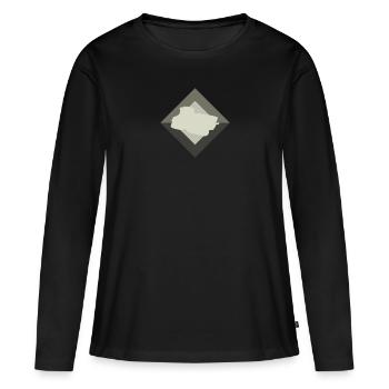 Agriculture Récolte Agriculteur - T-shirt manches longues Premium bio Femme - noir - Devant - Julia (174cm)