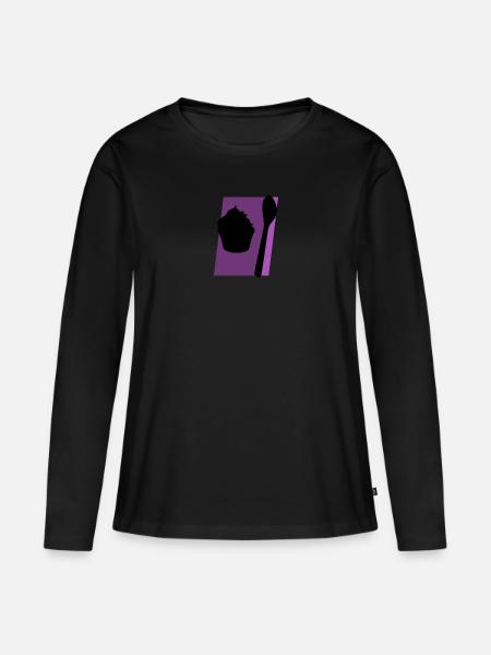 Cupcake Backen Törtchen - Frauen Premium Bio Langarmshirt - Schwarz