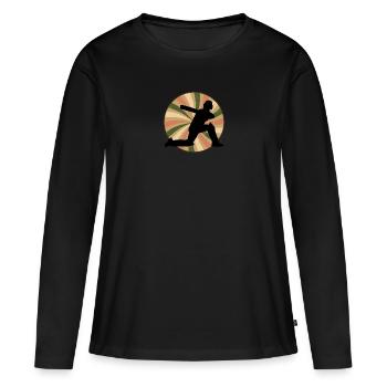 Cricketer Cricket Team Cricket - Women's Premium Organic Long Sleeve Shirt - black - Front - Julia (174cm)
