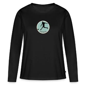 Futsal Ballsport - Frauen Premium Bio Langarmshirt - Schwarz - Vorne - Julia (174cm)