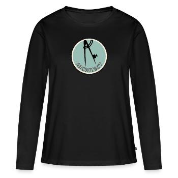 Ingénieur d’Etudes Architecture - T-shirt manches longues Premium bio Femme - noir - Devant - Julia (174cm)