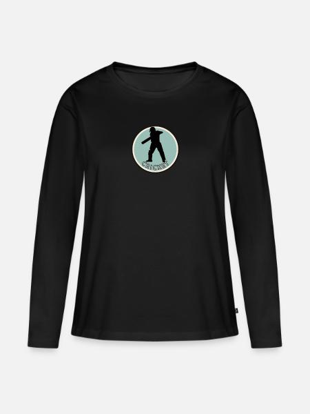Cricket Pitcher - Frauen Premium Bio Langarmshirt - Schwarz